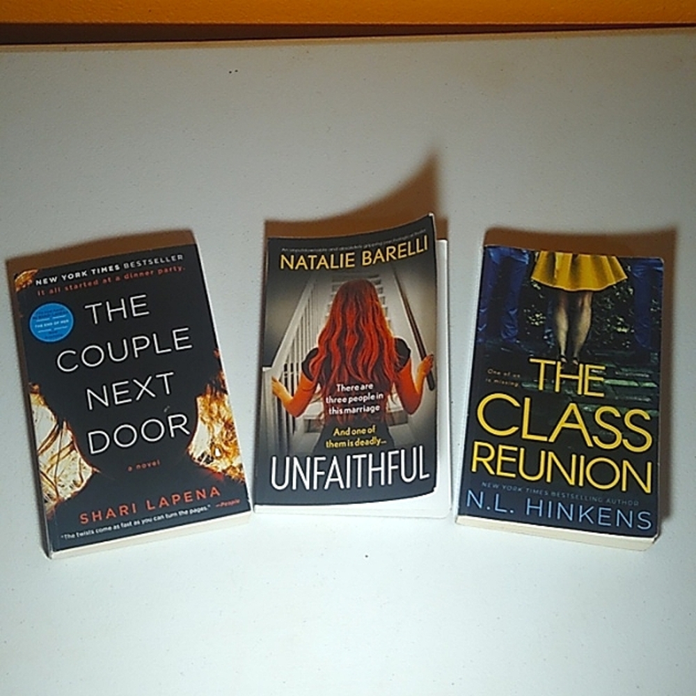 Three paperback adult thrillers you won't be able to put down!